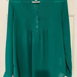 Old Navy Teal Button-Up Blouse